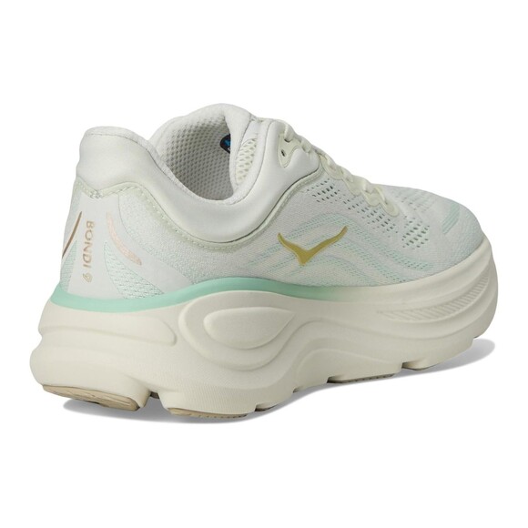 NIB Hoka One Women's Bondi 9 Running Athletic Sneakers TLSL WHITE GREEN D WIDE - Picture 3 of 9